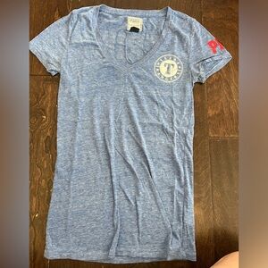 Women’s small Victoria’s Secret Pink, 5th & Ocean Texas Rangers shirt